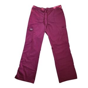 Cherokee Workwear Professionals Wine Red Scrub Pants WW120 Women's Medium 127